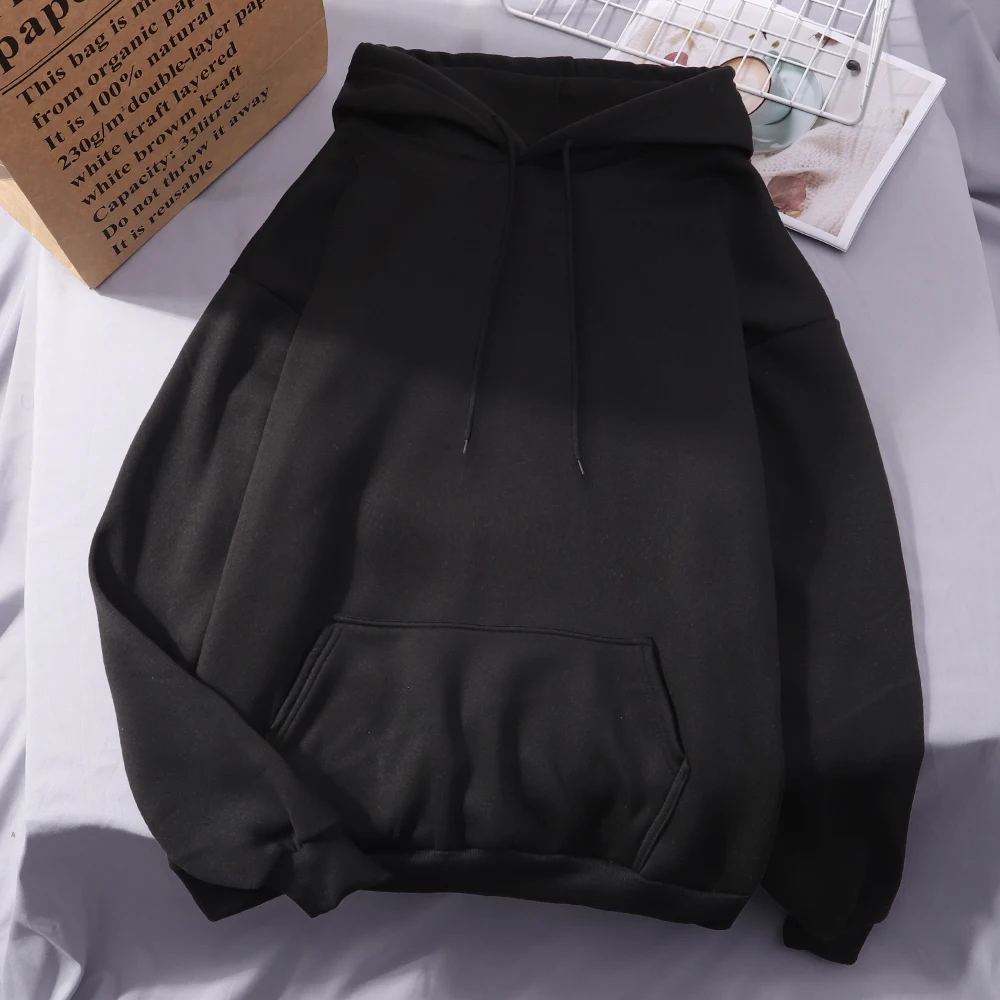 Fashion Men Women Hoodie Casual Hoodies Pullovers Sweatshirts Couple Tops Solid Color Hooded Spring Autumn Warm Fleece Hoody