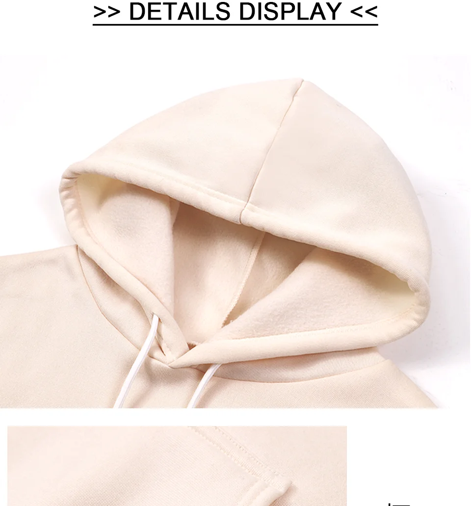 Fashion Men Women Hoodie Casual Hoodies Pullovers Sweatshirts Couple Tops Solid Color Hooded Spring Autumn Warm Fleece Hoody