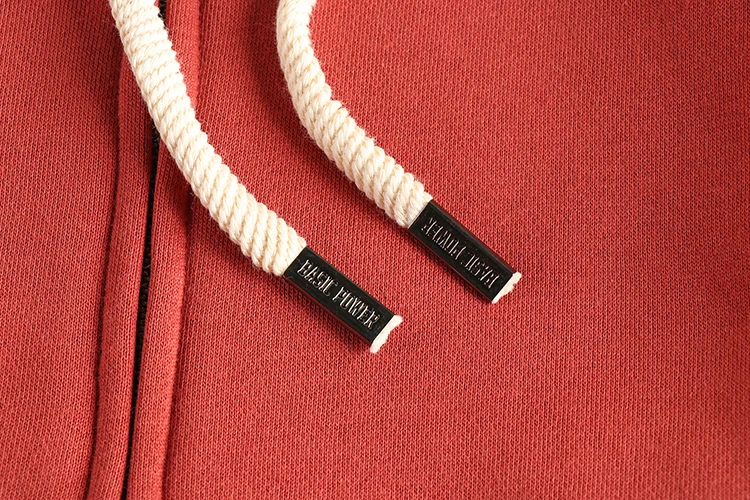Autumn Winter New American Retro 320G Long Sleeve O-neck Thick Velvet Hooded Hoodies Men's Solid Color Cardigan Casual Sportwear