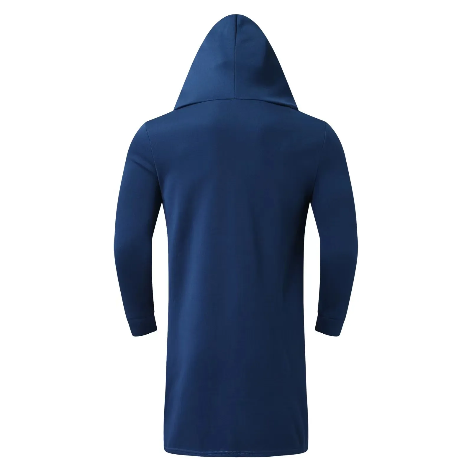 Fashion Men Hooded Poncho Loose Clothes Autumn Winter Mid-length Solid Punk Long Sleeve Coat Thicke Warm Cardigan Man Cloak