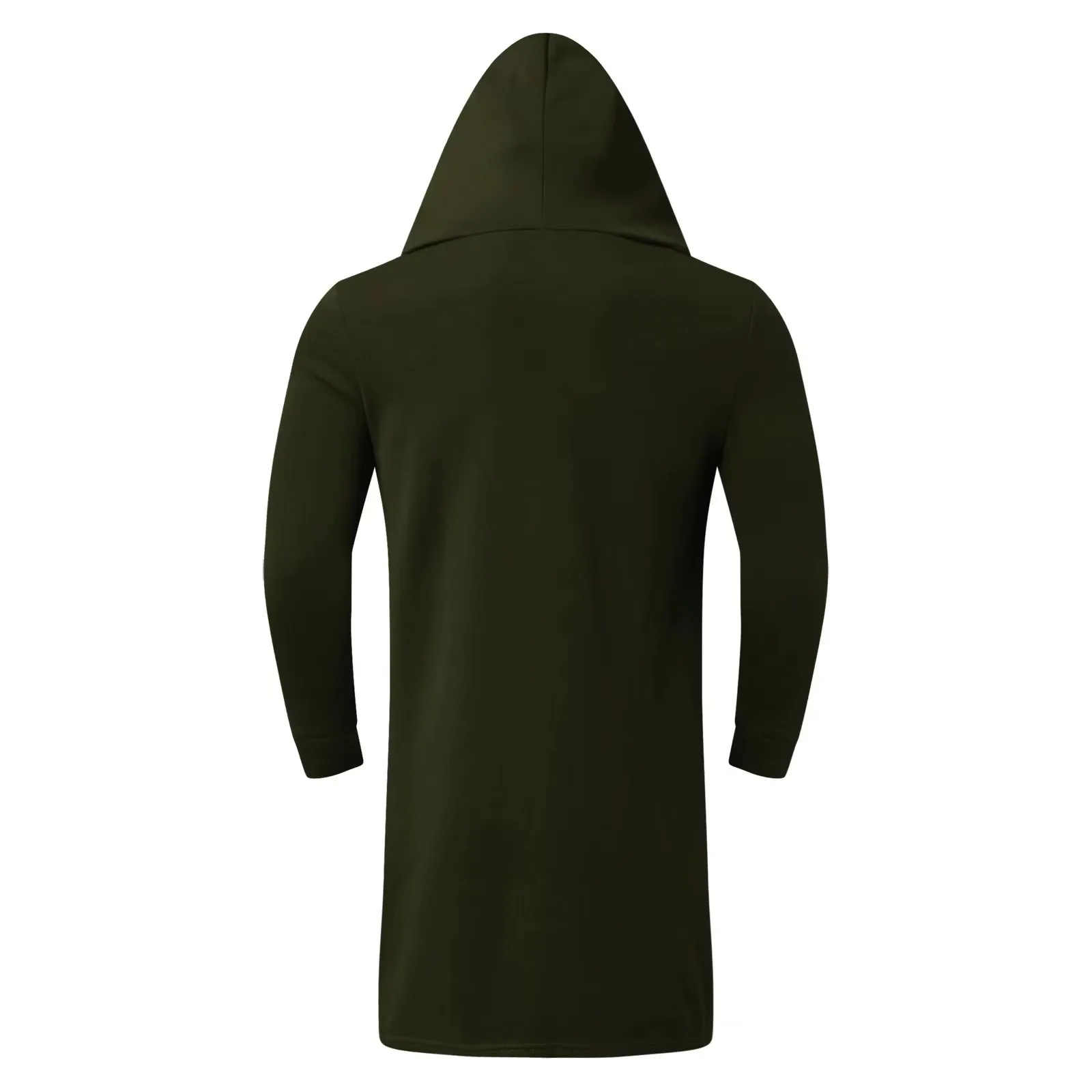 Fashion Men Hooded Poncho Loose Clothes Autumn Winter Mid-length Solid Punk Long Sleeve Coat Thicke Warm Cardigan Man Cloak
