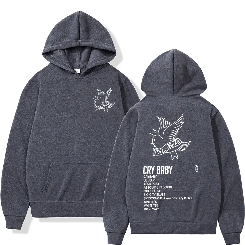 Rapper Lil Peep CryBaby Music Album Hoodies Men's Women Fashion Hip Hop Oversized Sweatshirt Autumn Winter Fleece Warm Pullovers