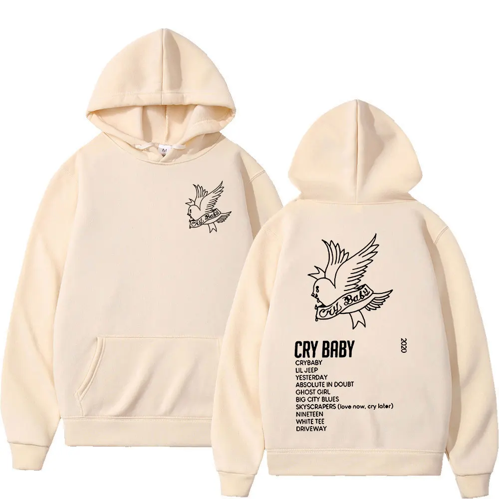 Rapper Lil Peep CryBaby Music Album Hoodies Men's Women Fashion Hip Hop Oversized Sweatshirt Autumn Winter Fleece Warm Pullovers