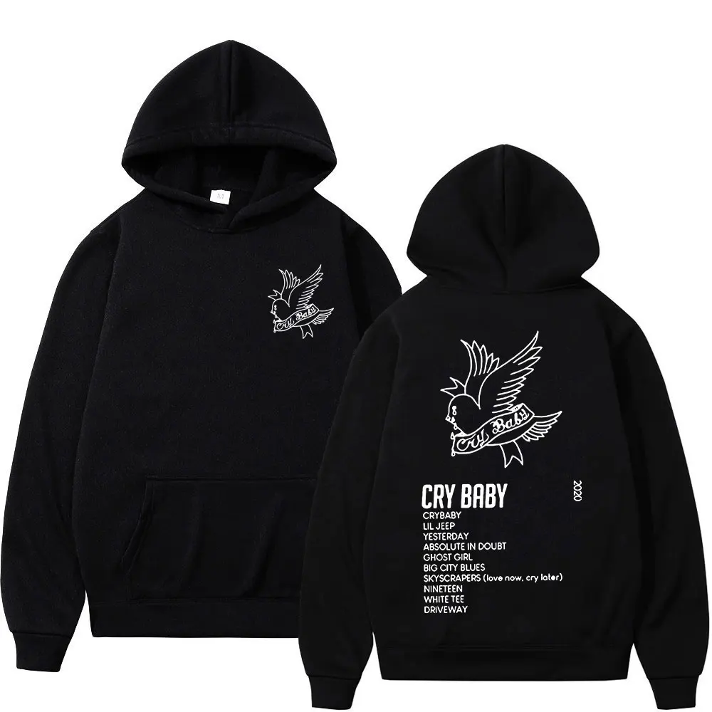 Rapper Lil Peep CryBaby Music Album Hoodies Men's Women Fashion Hip Hop Oversized Sweatshirt Autumn Winter Fleece Warm Pullovers