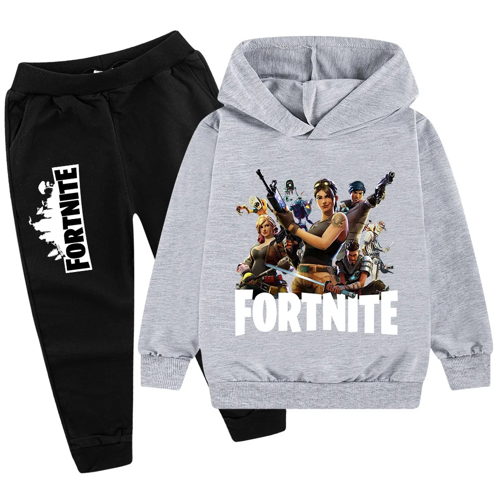 2026 New Fortnite Game Printed Children's Leisure Suit Cartoon Long Sleeve Autumn/Winter New Teenager Suit