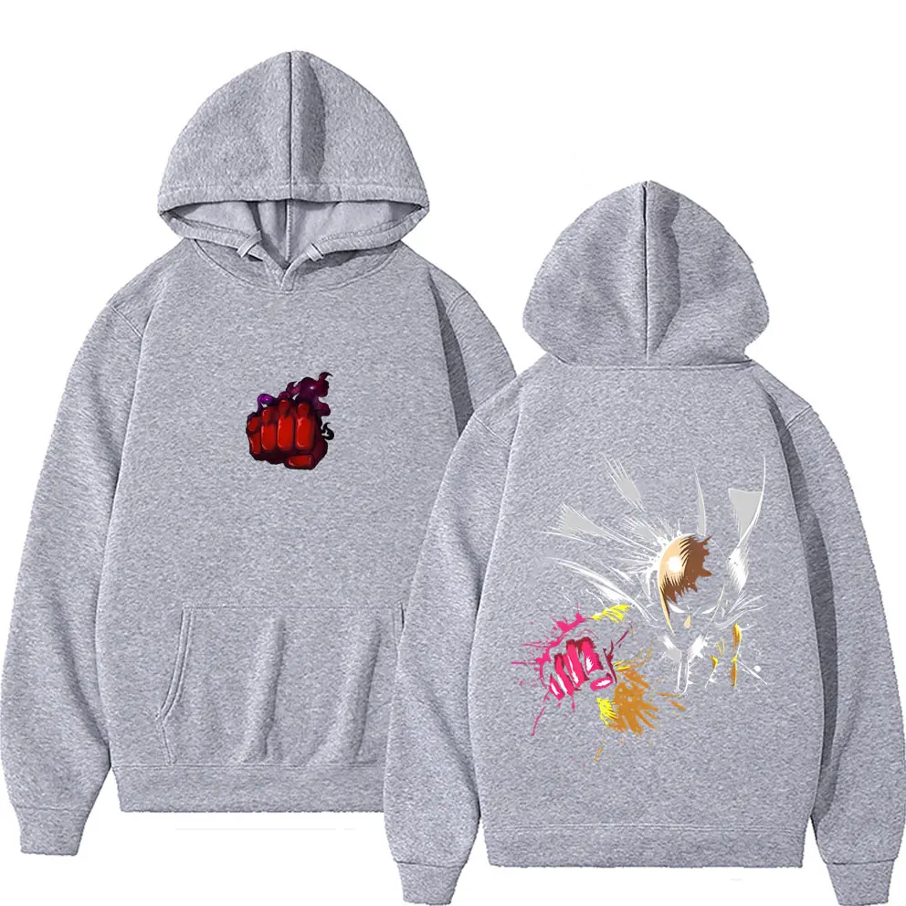 Anime One Punch Man Saitama Graphic Hoodie Men Women Casual Fleece Cotton Sweatshirt Male Cosplay Oversized Pullover Tracksuit