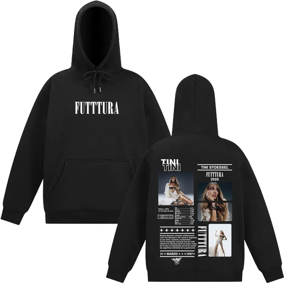Singer TINI STOESSEL 2025 Tour Fashion Print Hoodie Men Women Vintage Casual Hooded Sweatshirts Long-sleeved Comfort Pullover