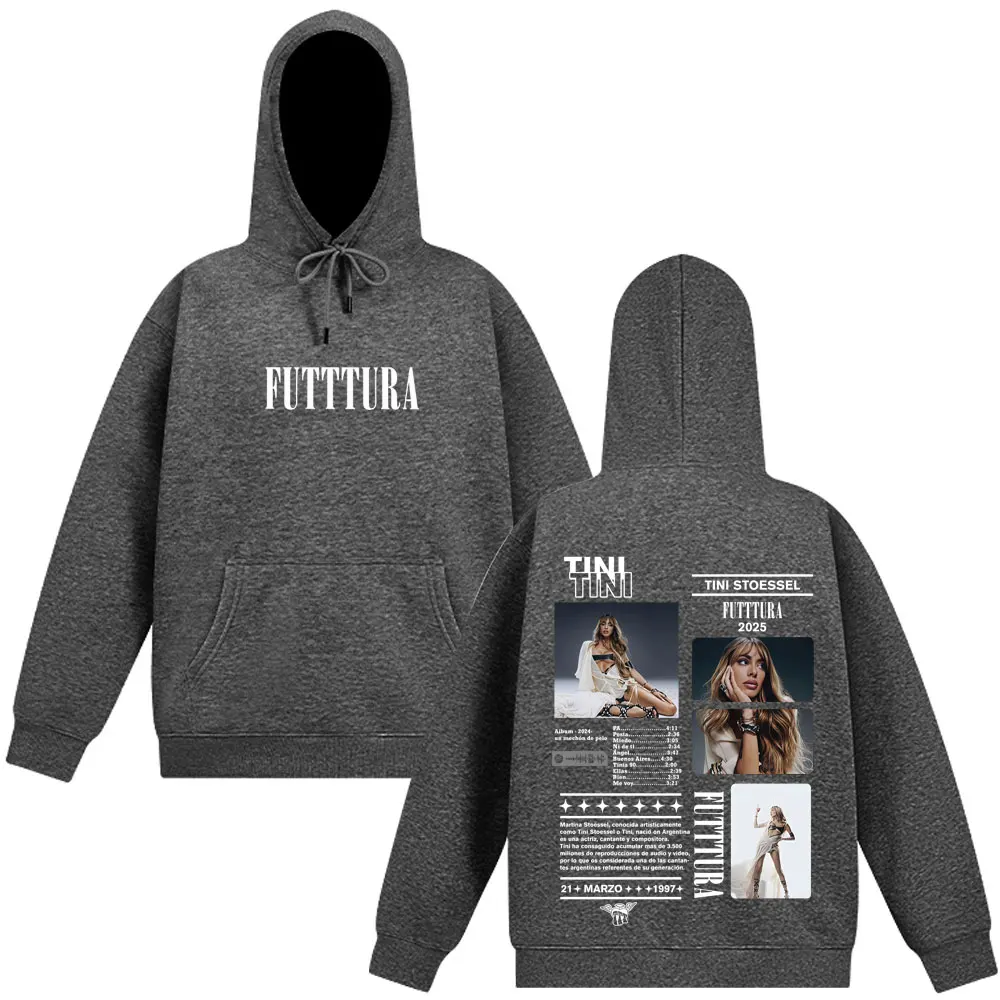 Singer TINI STOESSEL 2025 Tour Fashion Print Hoodie Men Women Vintage Casual Hooded Sweatshirts Long-sleeved Comfort Pullover