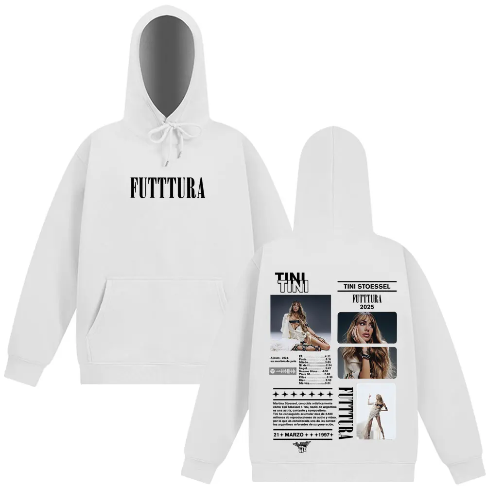 Singer TINI STOESSEL 2025 Tour Fashion Print Hoodie Men Women Vintage Casual Hooded Sweatshirts Long-sleeved Comfort Pullover