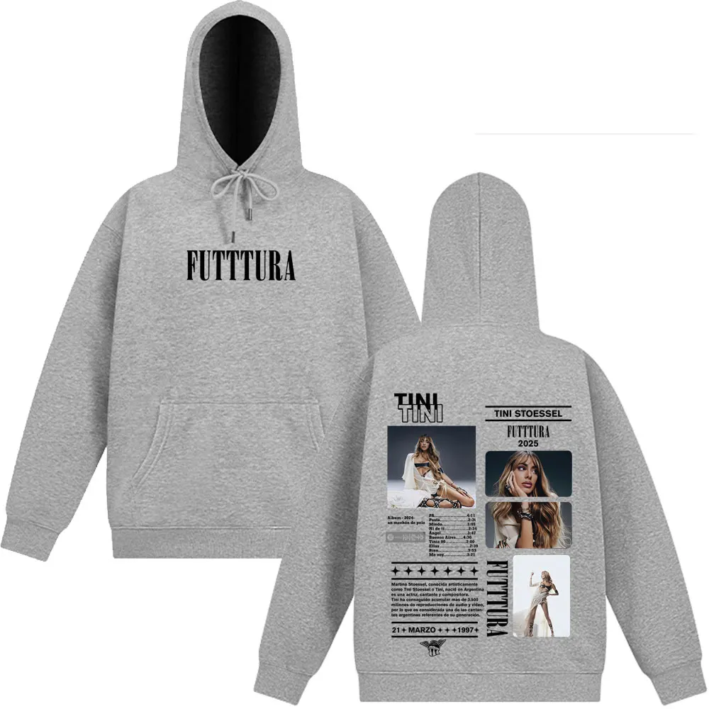 Singer TINI STOESSEL 2025 Tour Fashion Print Hoodie Men Women Vintage Casual Hooded Sweatshirts Long-sleeved Comfort Pullover