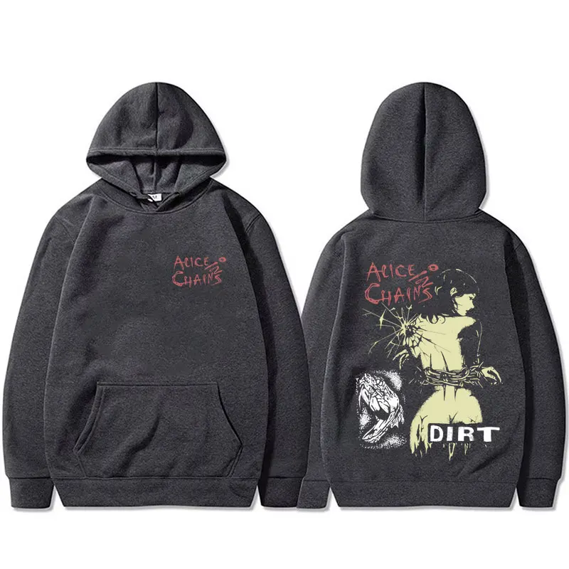 90s Rock Band Alice in Chains Dirt Hoodie Men Women Gothic Punk Oversized Pullover Hoodies Male Fashion Vintage Hooded Tracksuit