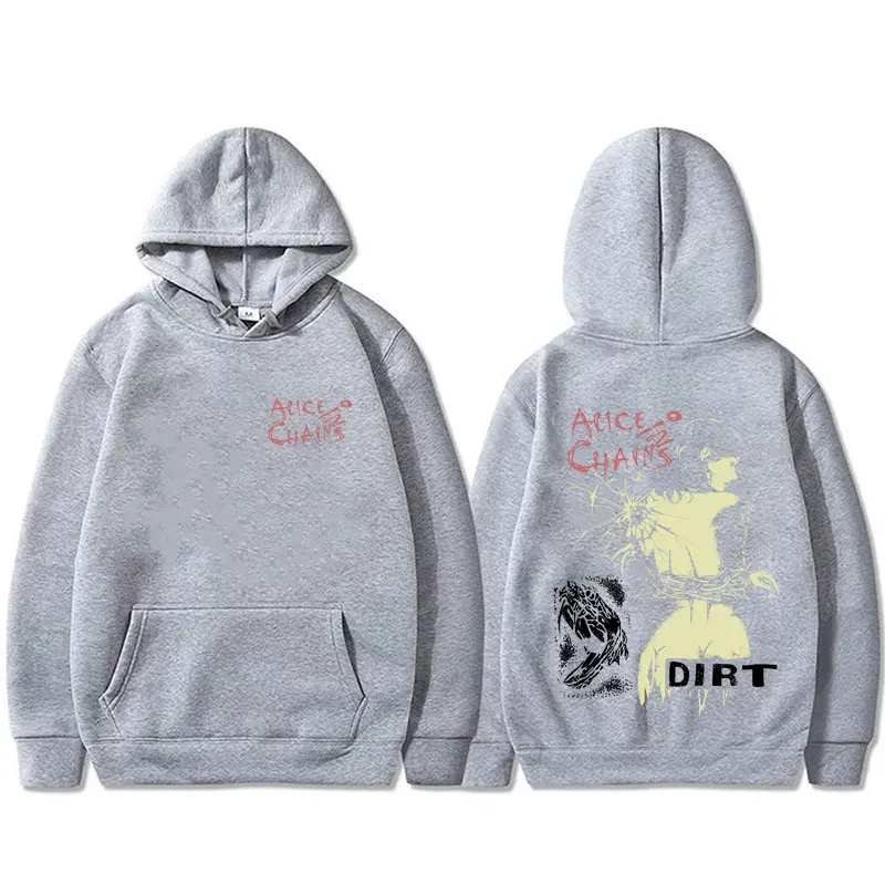 90s Rock Band Alice in Chains Dirt Hoodie Men Women Gothic Punk Oversized Pullover Hoodies Male Fashion Vintage Hooded Tracksuit