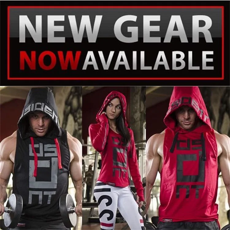 Mens Street Corner Pullovers Fitness Sport Sleeveless Hoodies Gym Bodybuilding Running Training Jogging Cotton Casual Sportswear