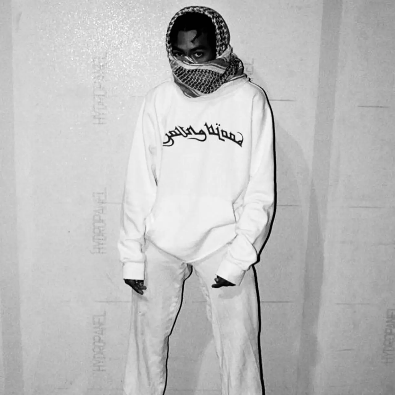 Harajuku Streetwear Hooded Sweatshirt Men Bandana Design Fashion Retro Hoodie Unisex Loose Fit Autumn Winter Trendy Style New