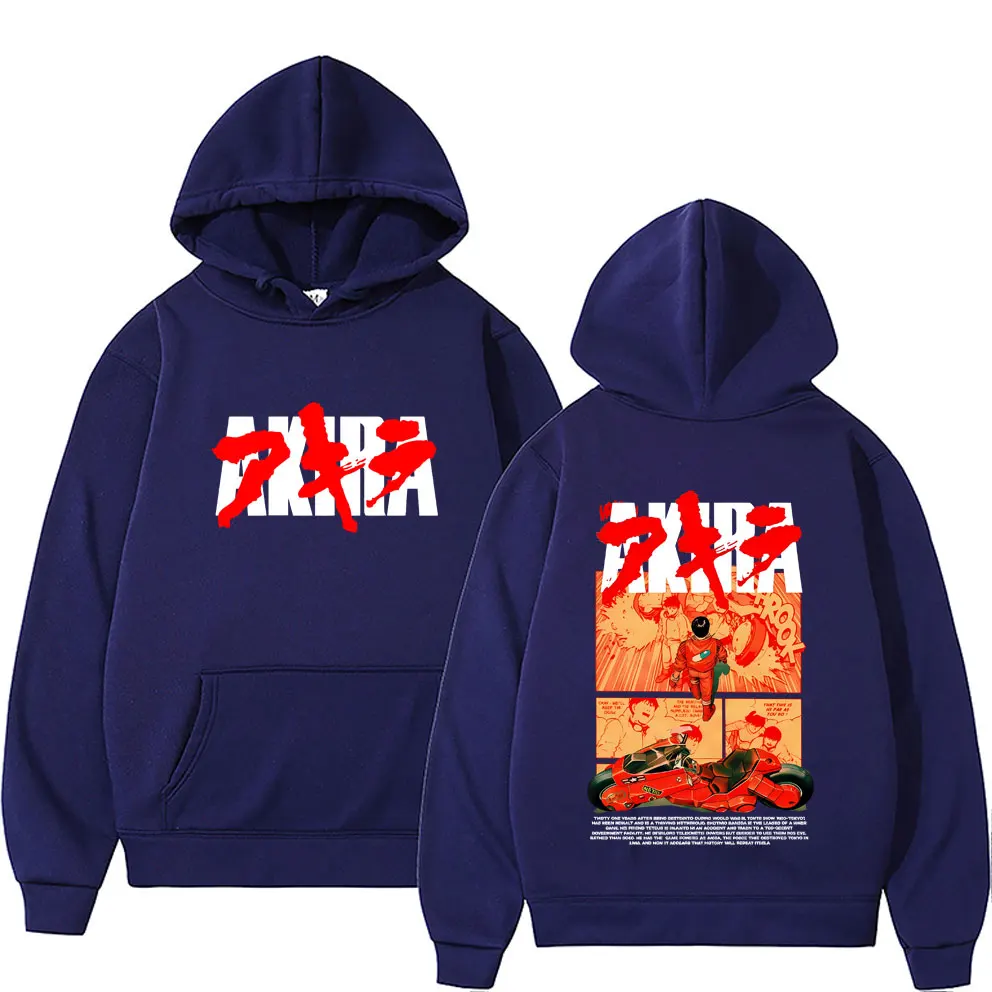Japanese Science Fiction Cartoon Movie Anime Akira Shotaro Kaneda Graphic Hoodie Men Women Cotton Oversized Pullover Sweatshirt