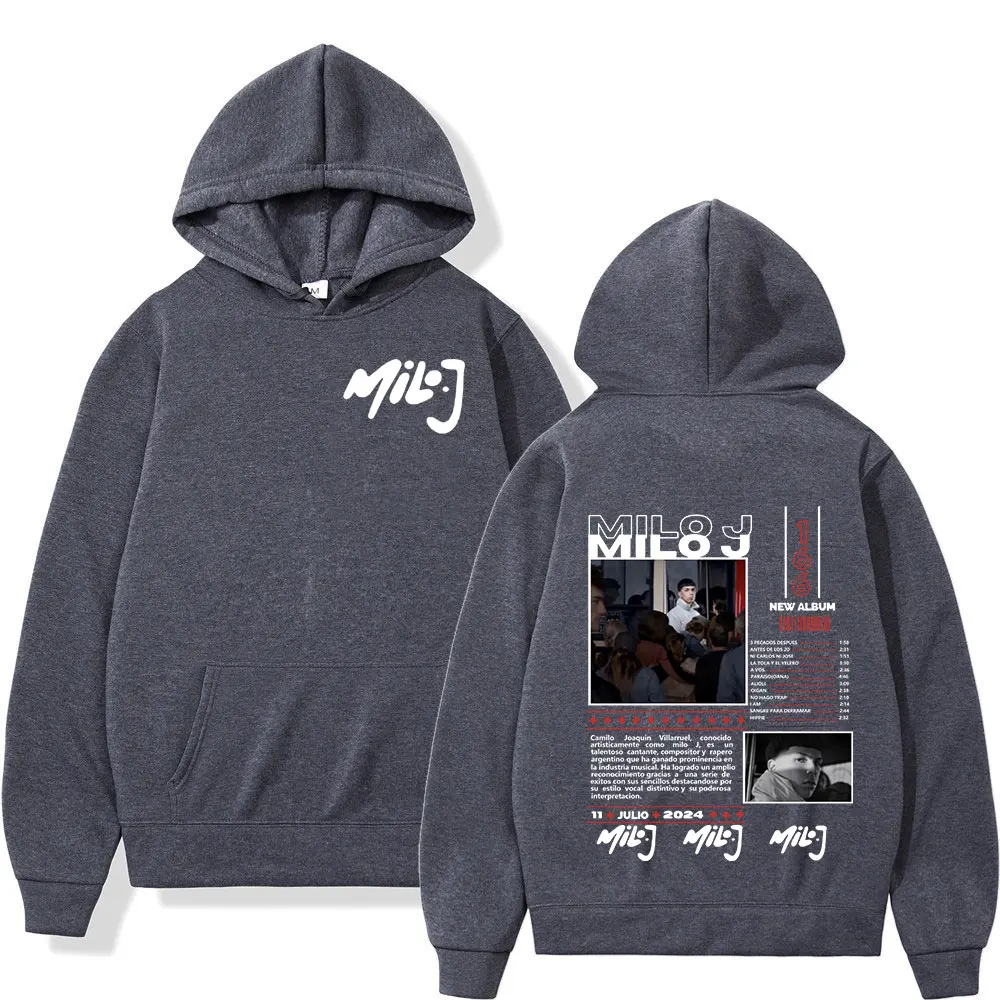 Rapper Milo J 166 Album Merch Hoodies Fashion Hip Hop Sweatshirts Mens Women Clothing Long Sleeve Oversized Pullovers Streetwear