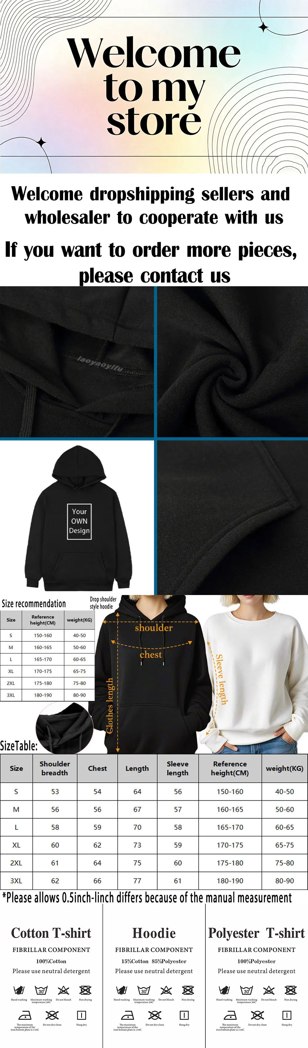 2026 Long Sleeve Custom Hoodie High Quality Cotton Casual Printed Text DIY Personalized Hooded Sweatshirt