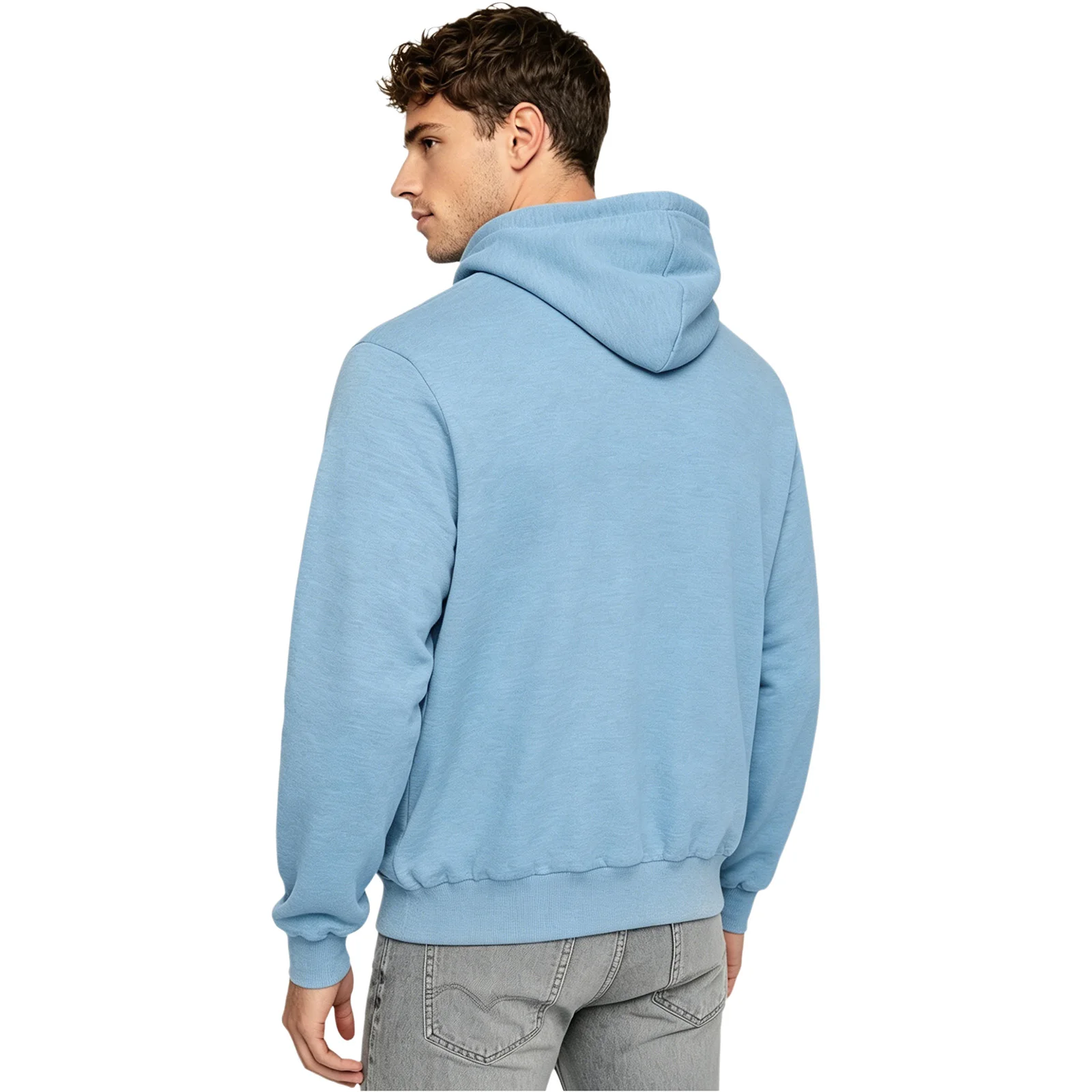 Mens Kangaroo Hoodie for Dad and Baby Carrier Solid Color Front Large Pouch Hooded Sweatshirt Casual Long Sleeve Pullover Top