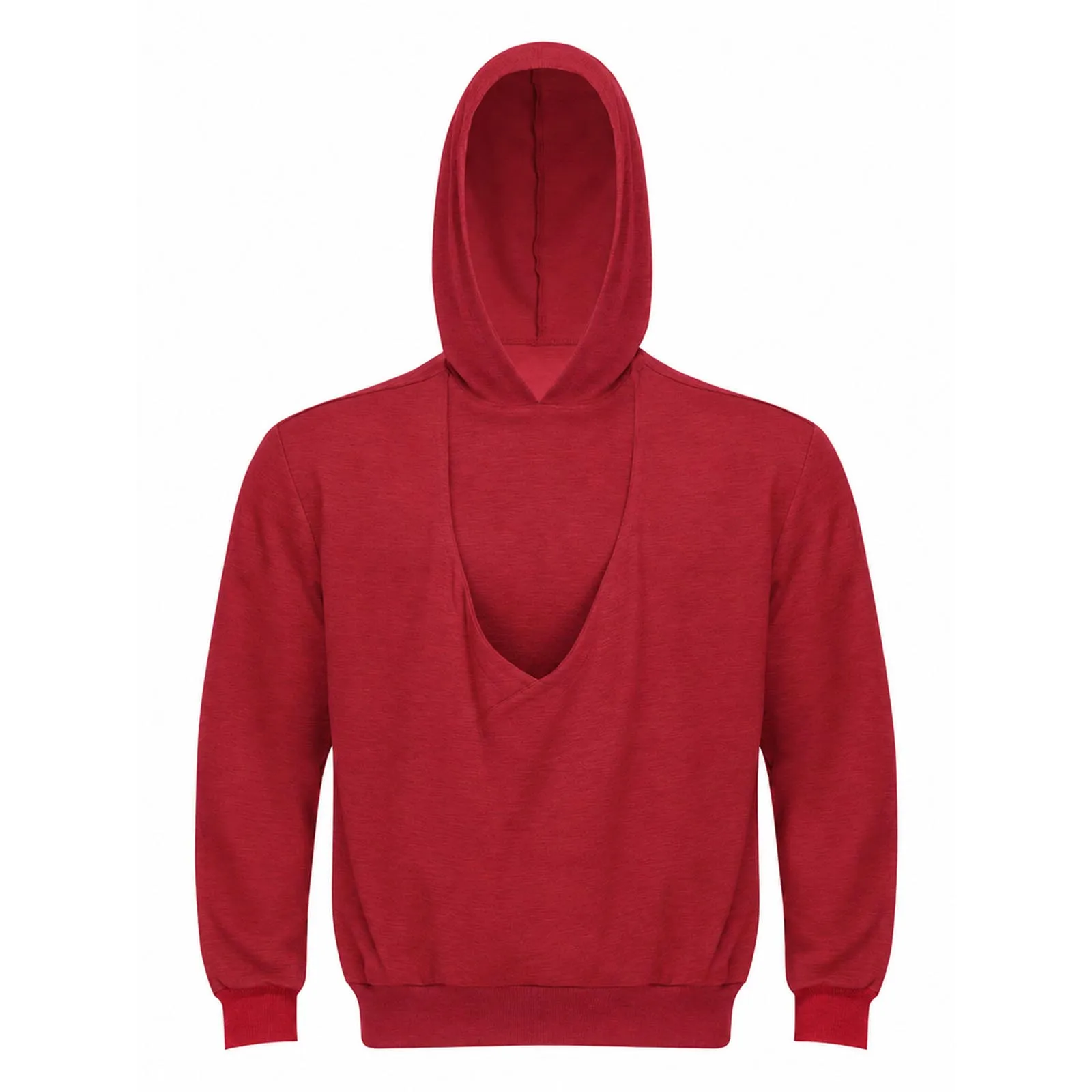 Mens Kangaroo Hoodie for Dad and Baby Carrier Solid Color Front Large Pouch Hooded Sweatshirt Casual Long Sleeve Pullover Top