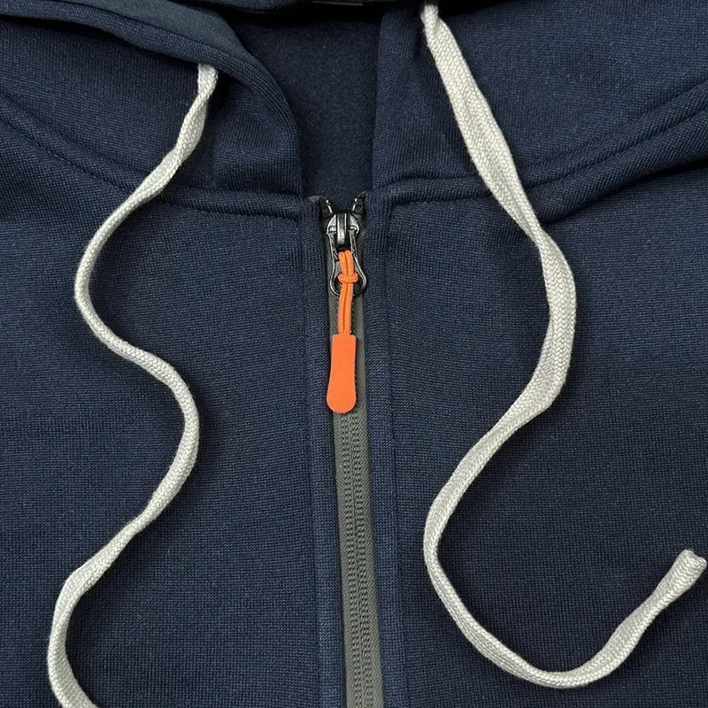 Yamaha Men's Sports Sweatshirt with Zipper And Sleeve Pockets Loose Casual Shoulder Hooded Sweatshirt