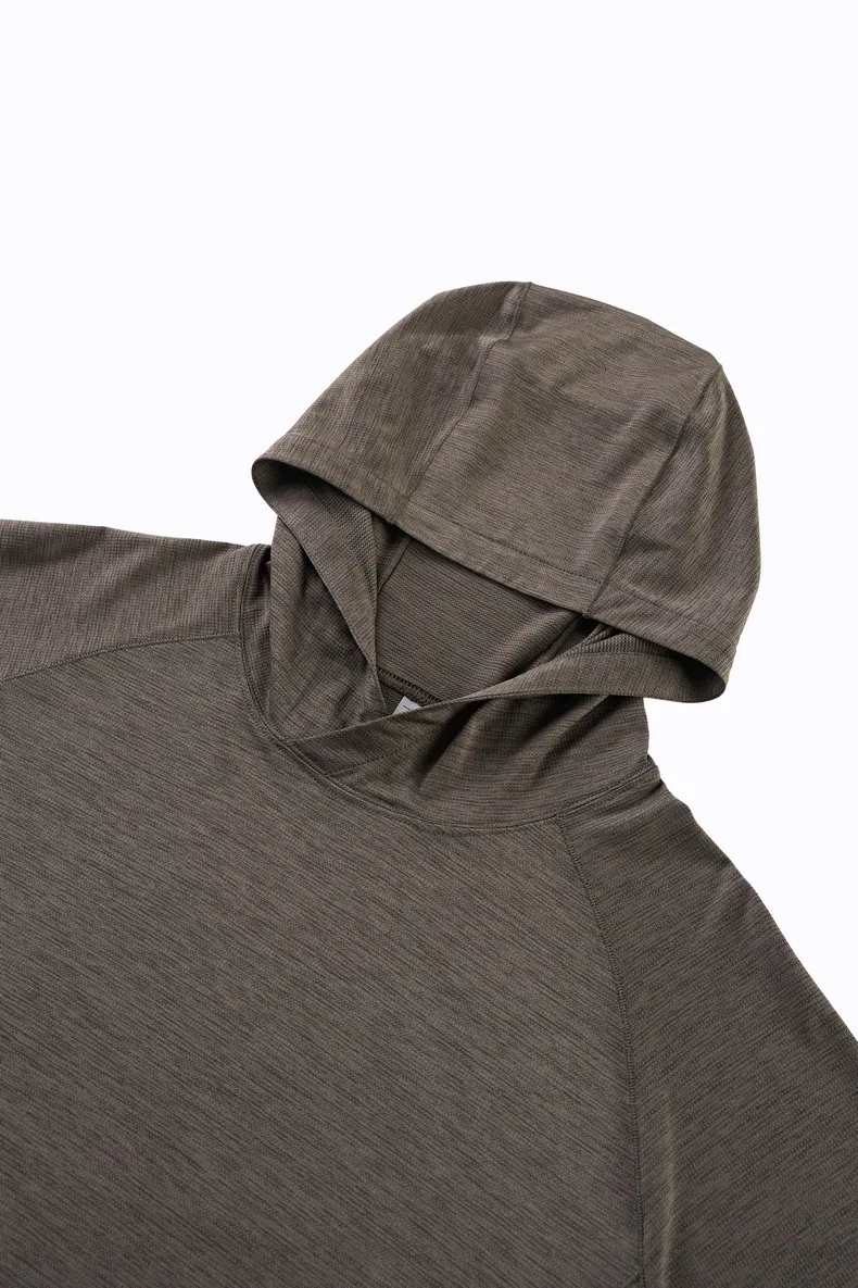 Lightweight Hoodie Men Women Outdoor Running Loose Casual Quick Dry Sport Long Sleeve Hooded Sweatshirts T-shirt Track T Shirt
