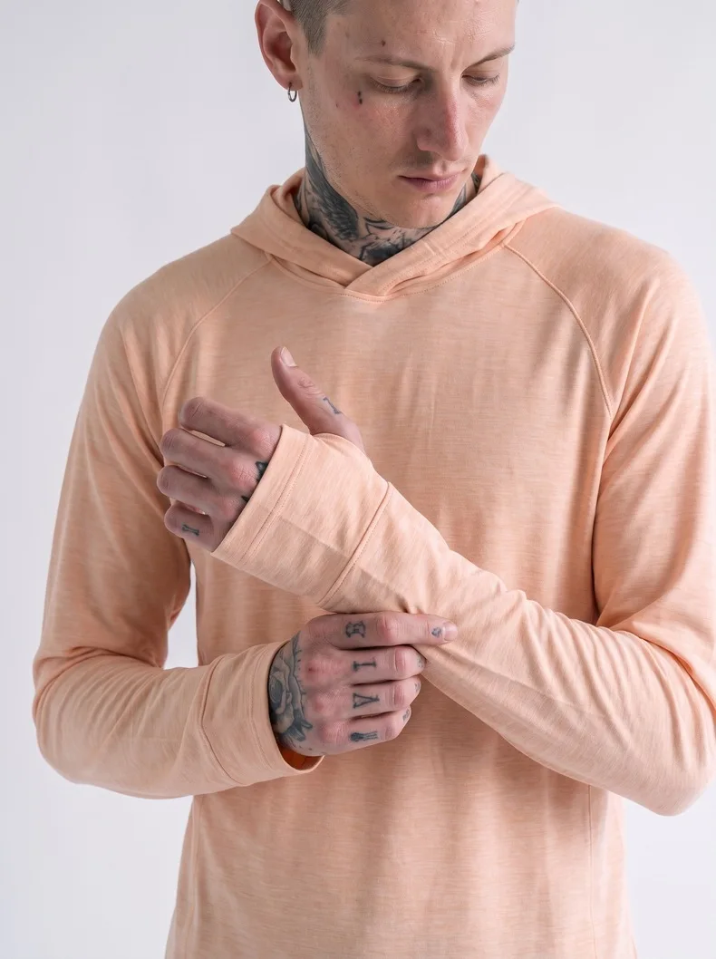 Lightweight Hoodie Men Women Outdoor Running Loose Casual Quick Dry Sport Long Sleeve Hooded Sweatshirts T-shirt Track T Shirt