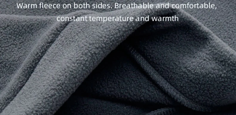 Men's Polar Fleece Outdoor Warm Breathable Tactical Zipper Standing Neck Long Sleeves Casual Solid Color Sweatshirt