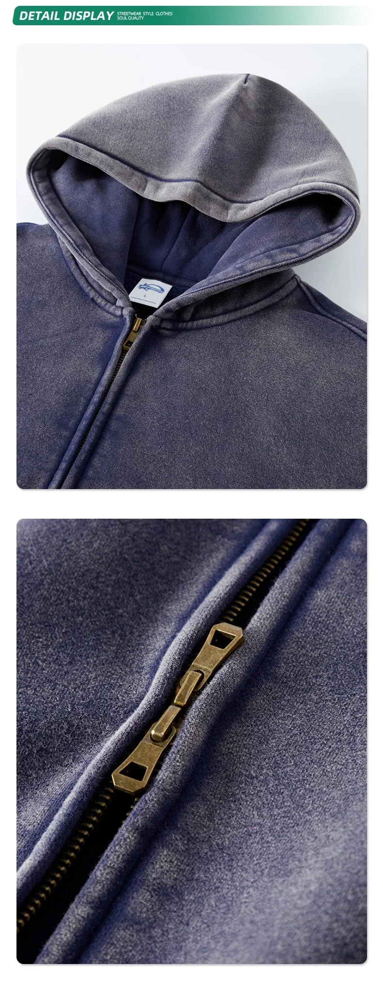 Clothing Autumn and Winter Washed Batik Old Men's Sweater Sweatpants Retro Trendy Brand Suit Men's and Women's Models