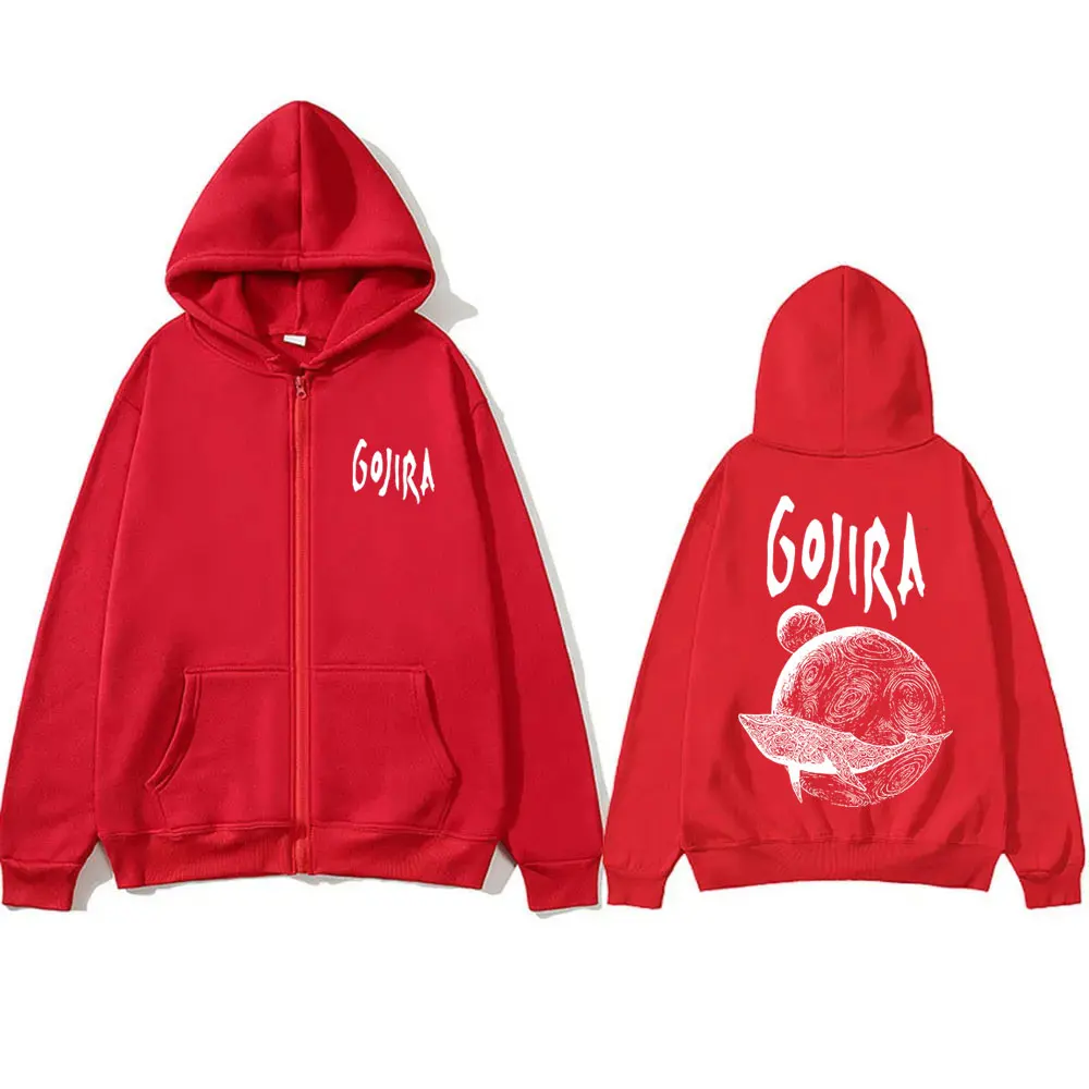 French Metal Band Gojira From Mars To Sirius Album Cover Zipper Hoodie Men Women Vintage Rock Oversized Fleece Zip Up Hoodies