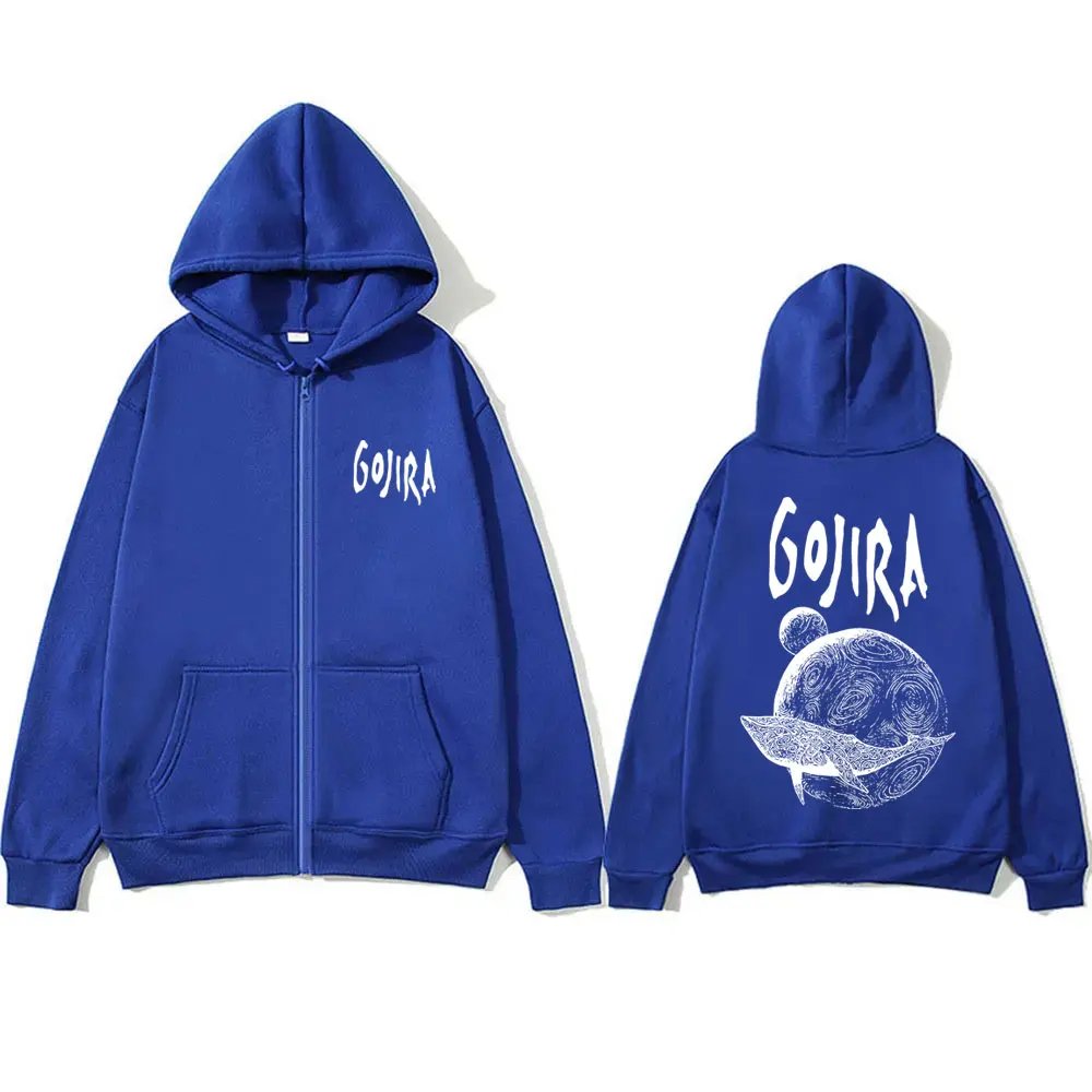 French Metal Band Gojira From Mars To Sirius Album Cover Zipper Hoodie Men Women Vintage Rock Oversized Fleece Zip Up Hoodies