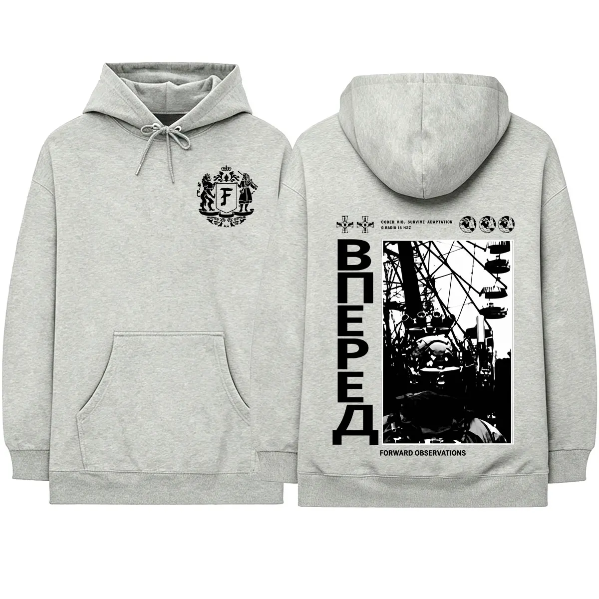 Forward Observations Group Skeleton Hoodies Men's Women Clothing Fashion Gothic Long Sleeve Pullovers Sweatshirts Streetwear
