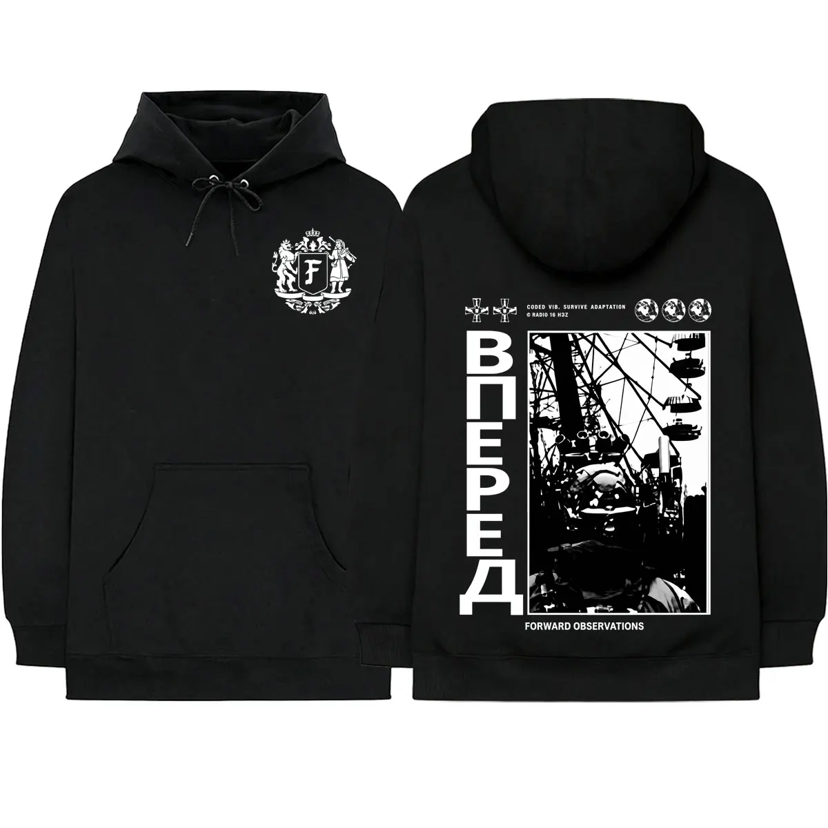 Forward Observations Group Skeleton Hoodies Men's Women Clothing Fashion Gothic Long Sleeve Pullovers Sweatshirts Streetwear