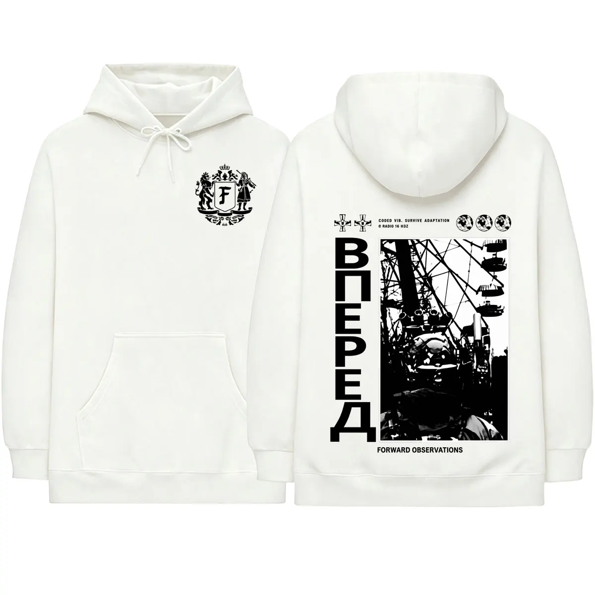 Forward Observations Group Skeleton Hoodies Men's Women Clothing Fashion Gothic Long Sleeve Pullovers Sweatshirts Streetwear