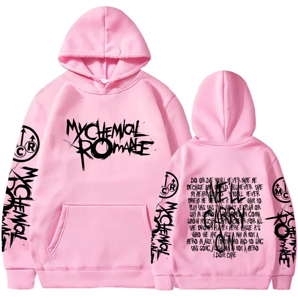 My Chemical Romance Double Sided Graphic Hoodies Streetwear Black Parade Punk Emo Rock Pullover Men's Women Hooded Sweatshirts