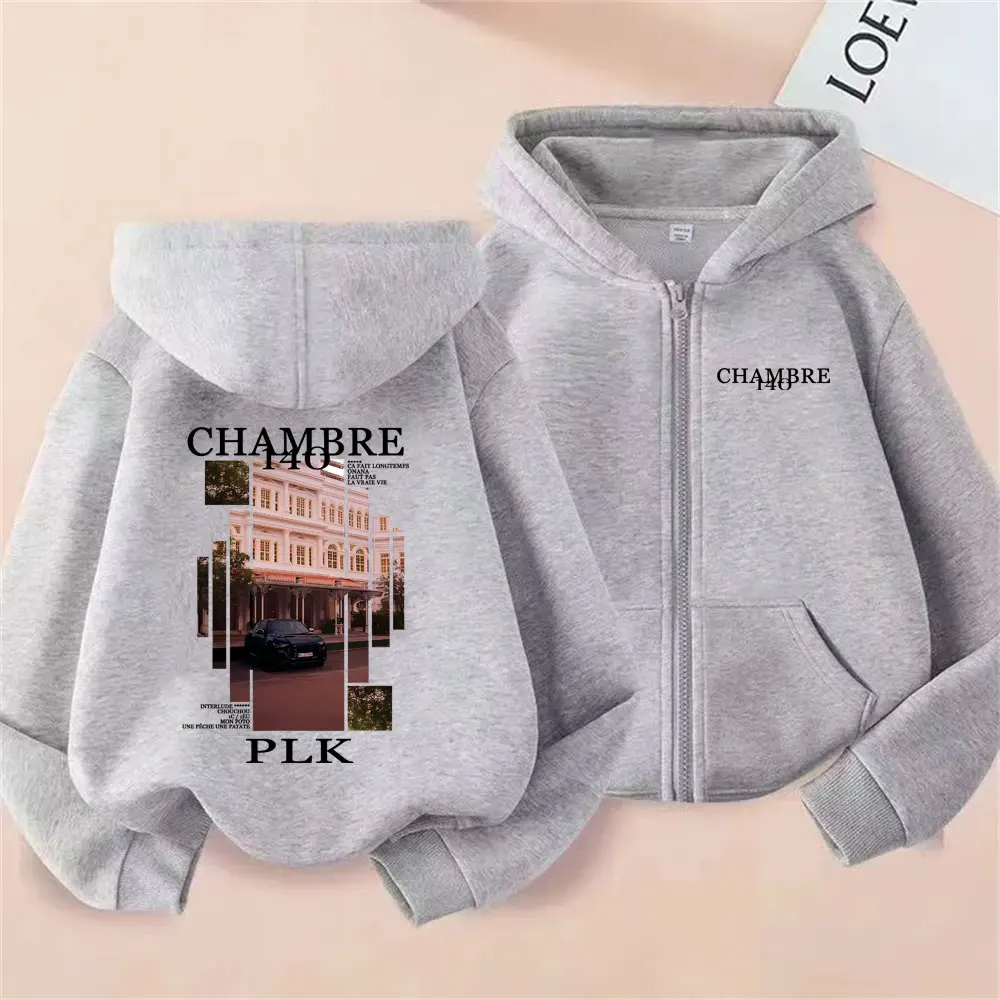Rapper PLK Chambre 140 Album Graphic Zipper Hoodie Men Women Hip Hop Fashion Pop Music Zip Up Jacket Coat Male Oversized Hoodies