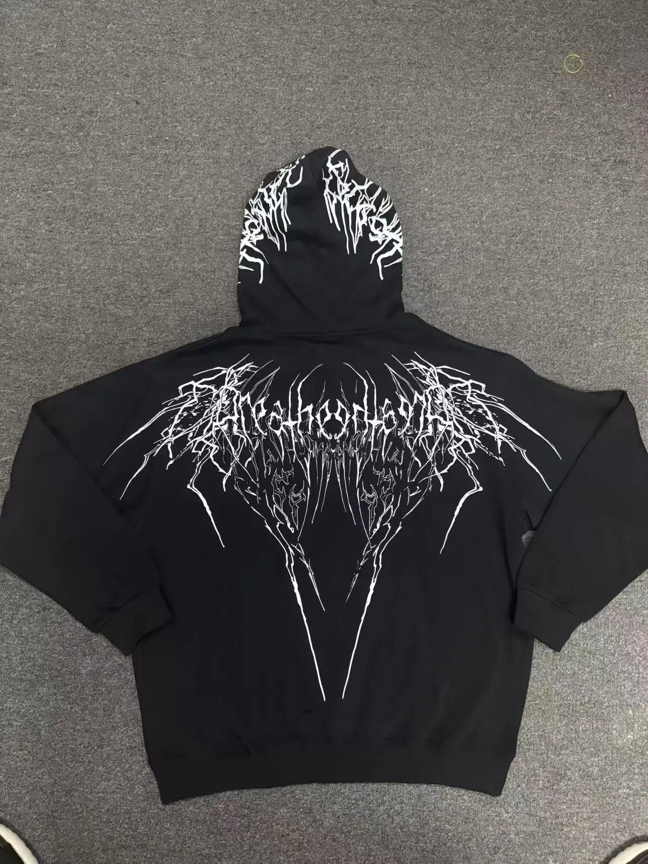 Breathedivinity American-style street sports fitness loose large-sized fleece pullover with hood