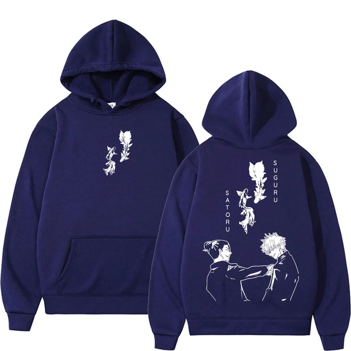 Anime Jujutsu Kaisen Gojo Satoru Geto Suguru Hoodie Men Women Retro Popular Classic Tracksuit Fleece Oversized Hoody Sweatshirt