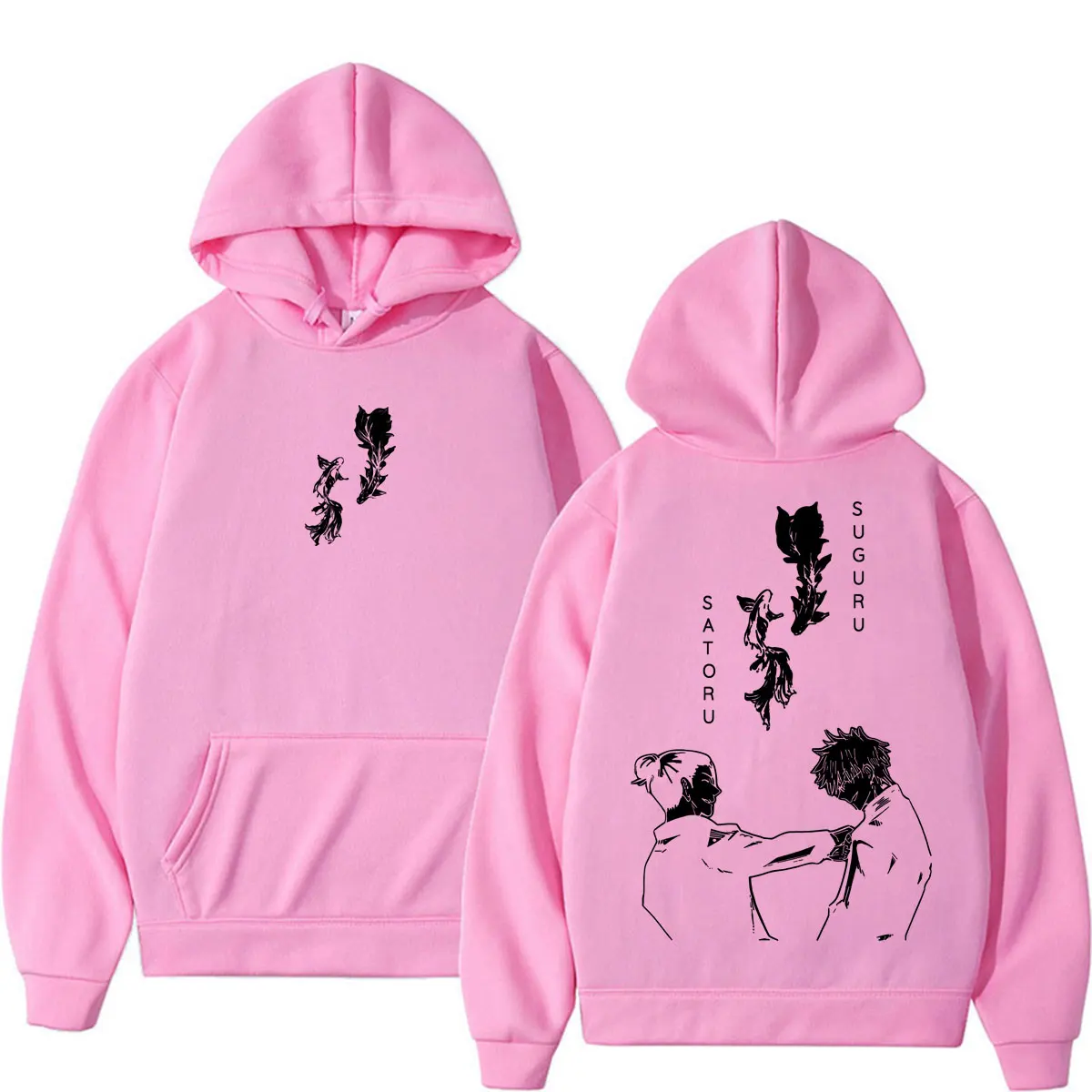 Anime Jujutsu Kaisen Gojo Satoru Geto Suguru Hoodie Men Women Retro Popular Classic Tracksuit Fleece Oversized Hoody Sweatshirt