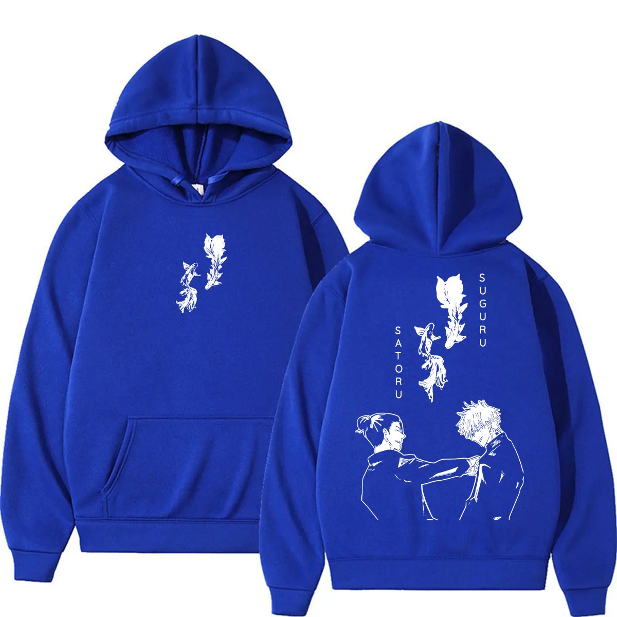 Anime Jujutsu Kaisen Gojo Satoru Geto Suguru Hoodie Men Women Retro Popular Classic Tracksuit Fleece Oversized Hoody Sweatshirt