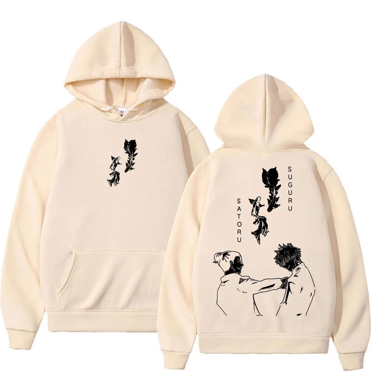 Anime Jujutsu Kaisen Gojo Satoru Geto Suguru Hoodie Men Women Retro Popular Classic Tracksuit Fleece Oversized Hoody Sweatshirt