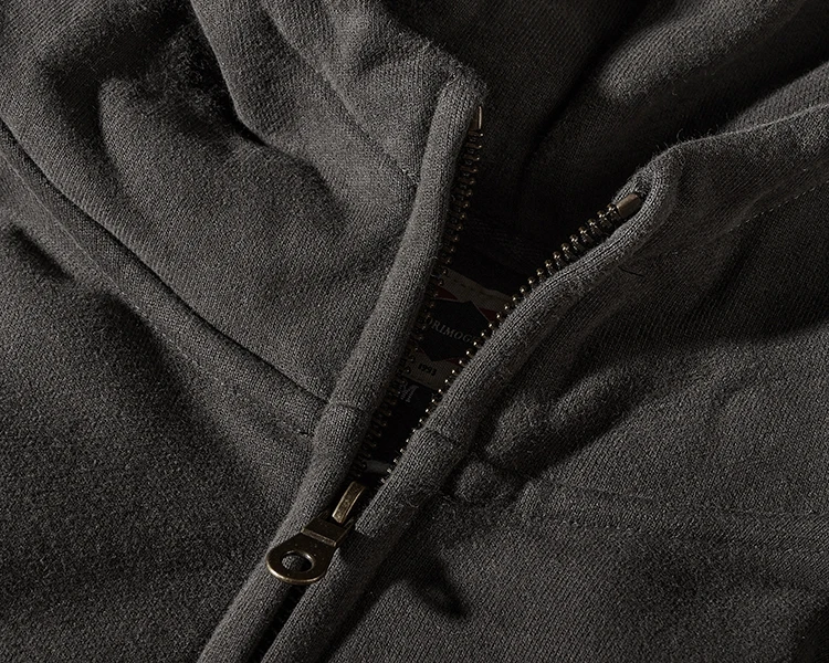 Autumn Winter American Heavyweight Hooded Hoodies Men's Fashion Pure Cotton Long Sleeve Thickened Plus Velvet Casual Sportwear