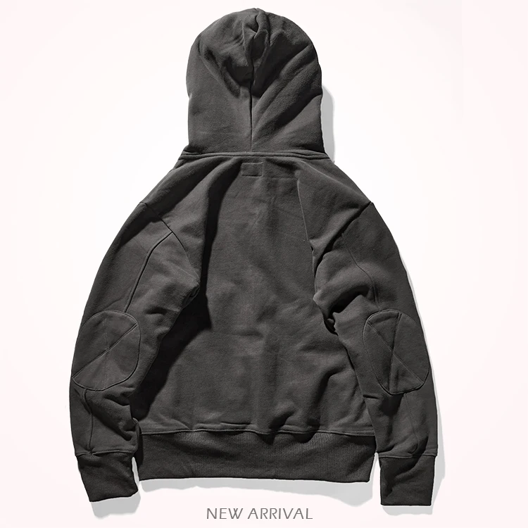 Autumn Winter American Heavyweight Hooded Hoodies Men's Fashion Pure Cotton Long Sleeve Thickened Plus Velvet Casual Sportwear