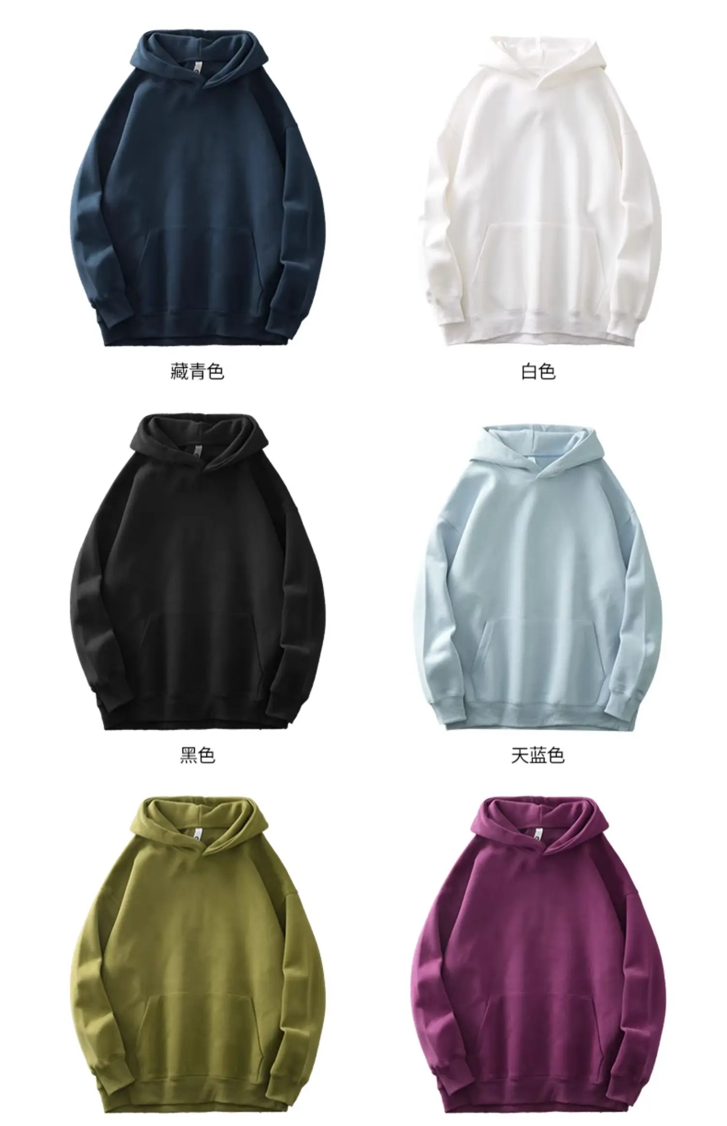 DUKEEN 460gsm Men's Hooded Sweatshirt 2025 Autumn and Winter Fashion Solid Color Long Sleeve Fleece Sports Basic Outerwear