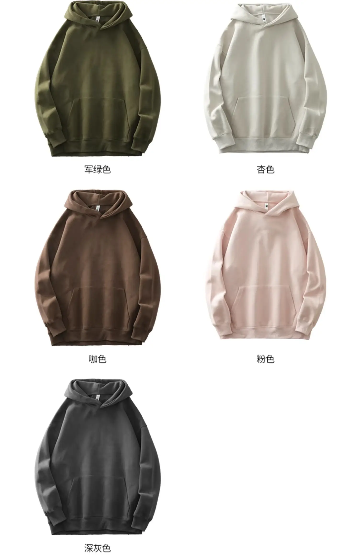 DUKEEN 460gsm Men's Hooded Sweatshirt 2025 Autumn and Winter Fashion Solid Color Long Sleeve Fleece Sports Basic Outerwear