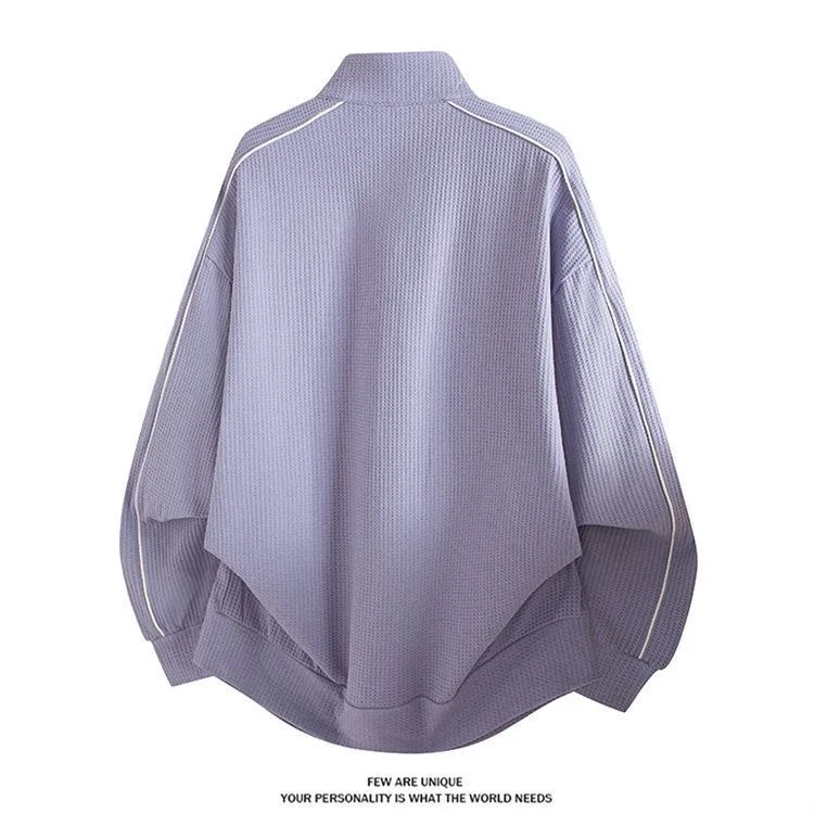 Spring and Autumn fashion solid color sports fitness running breathable pullover sweatshirt men's casual loose high quality top