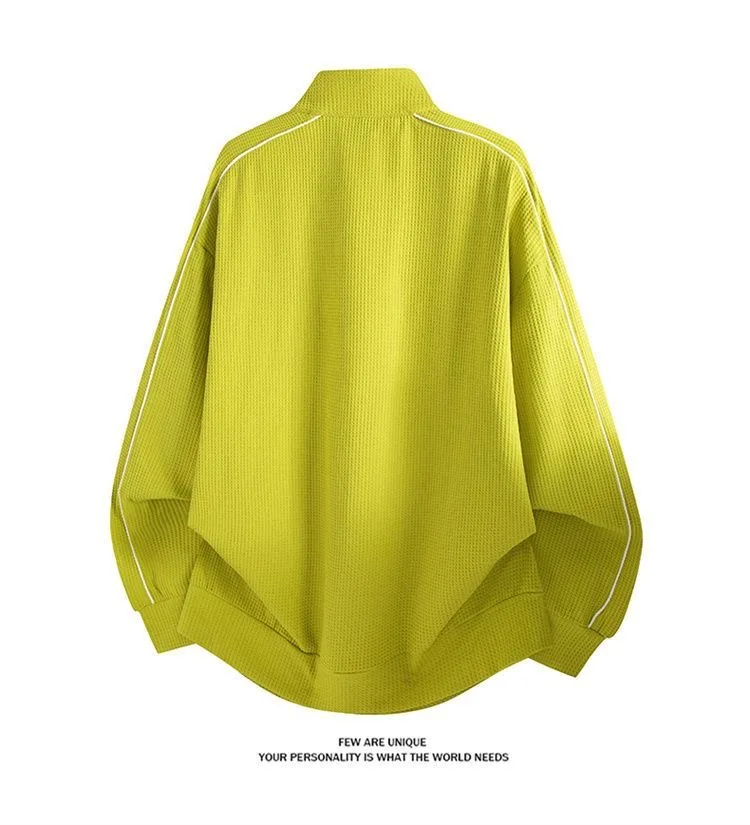 Spring and Autumn fashion solid color sports fitness running breathable pullover sweatshirt men's casual loose high quality top