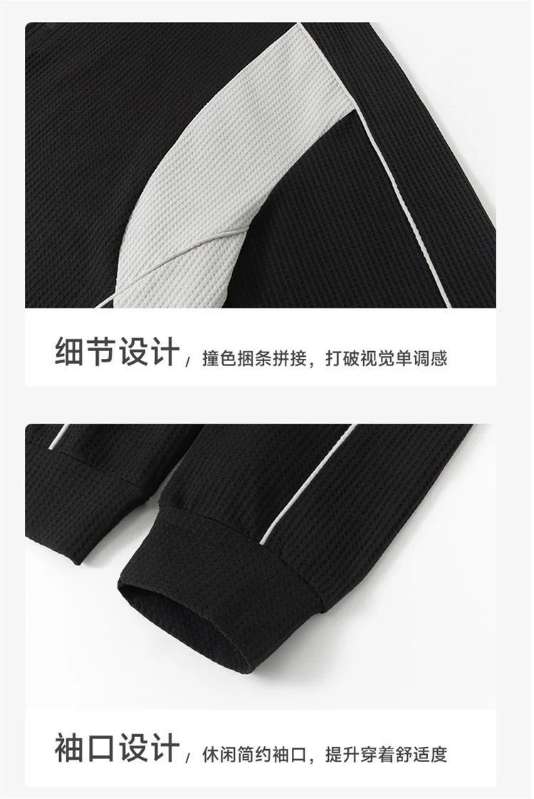 Spring and Autumn fashion solid color sports fitness running breathable pullover sweatshirt men's casual loose high quality top