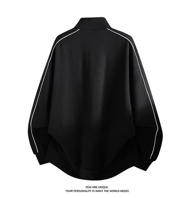 Spring and Autumn fashion solid color sports fitness running breathable pullover sweatshirt men's casual loose high quality top