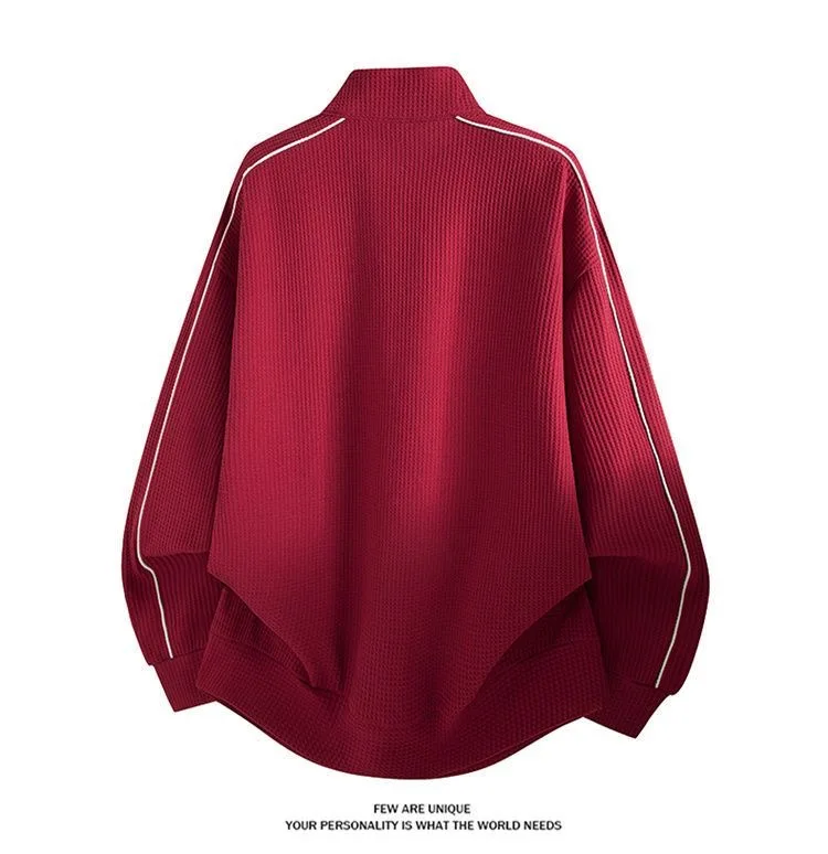 Spring and Autumn fashion solid color sports fitness running breathable pullover sweatshirt men's casual loose high quality top
