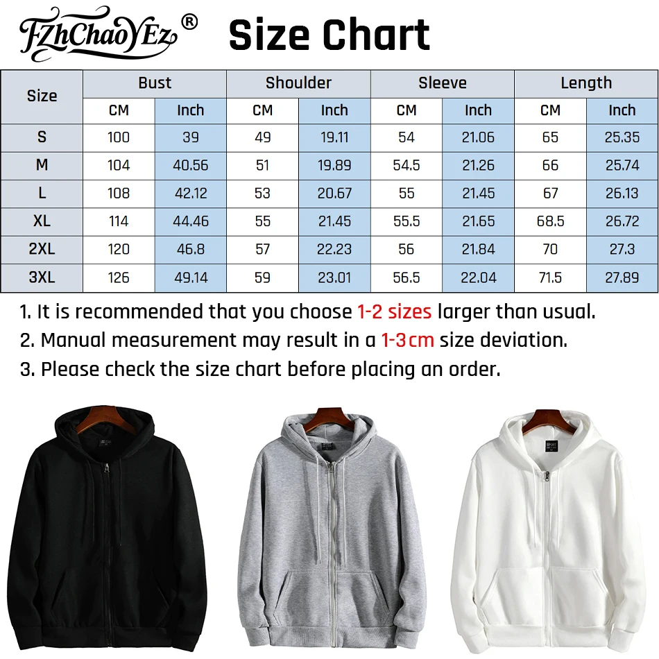 Custom Logo Zipper Hoodies Autumn Winter Men's Long Sleeve Hooded Sweatshirt Fashion Casual Male Women Outfit Sportwear Clothes